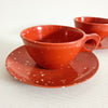 Lot de tasses et soucoupes vintage en mélamine Tropicale [couleurs variées]