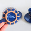 Duo de tasses espresso et soucoupes vintages