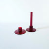 Lot de 2 bougeoirs en verre rubis Ikea vintage