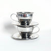 Lot de 2 tasses espresso chrome vintages Motta