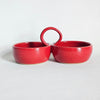 Coupelle double vintage en céramique artisanale