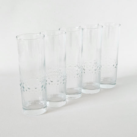 Ensemble de 5 verres texturés Alaska vintage