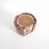 Lot de 6 sous-verres vintage en marbre rose