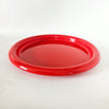 Plateau rond rouge vintage