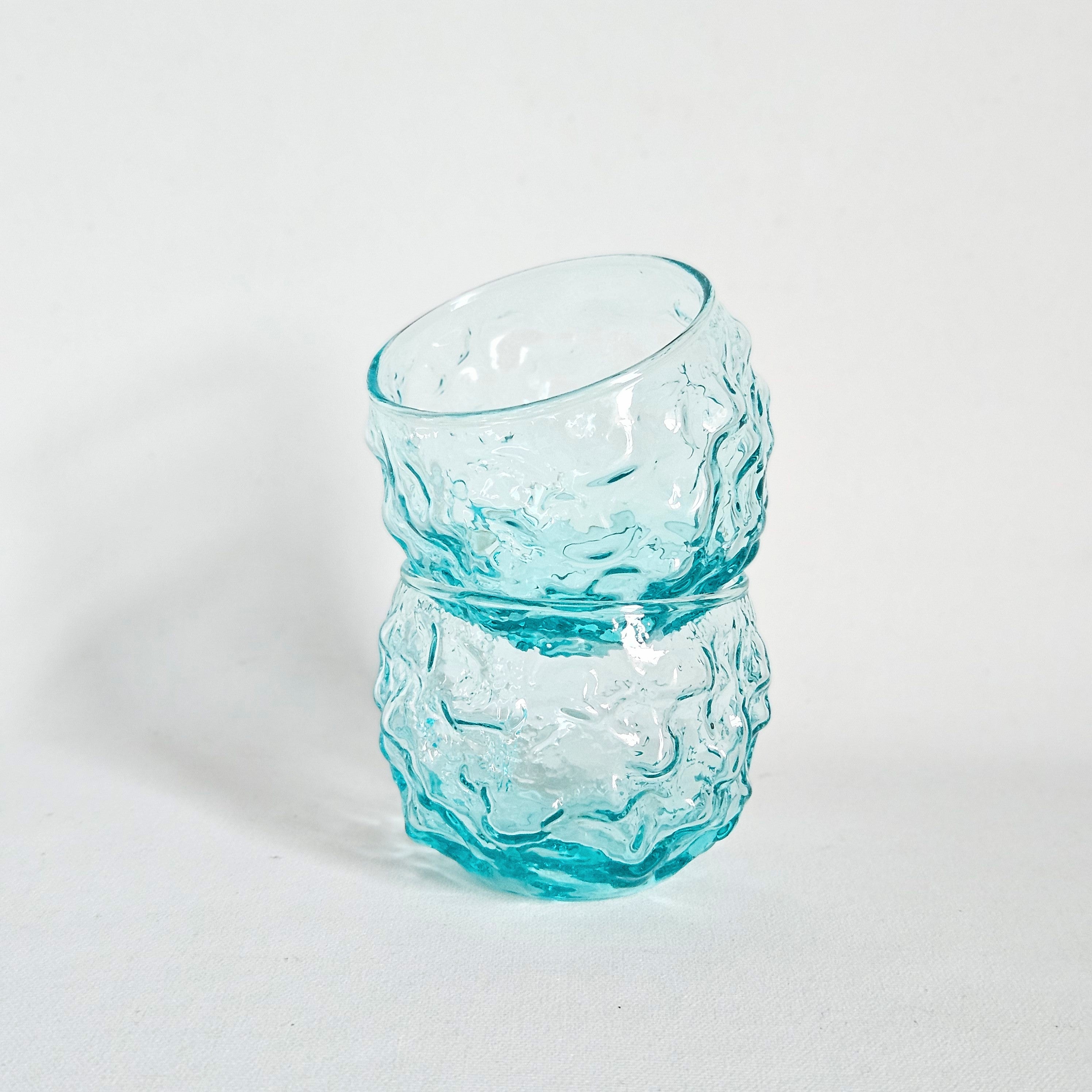Duo de verres boules texturés vintage Anchor Hocking