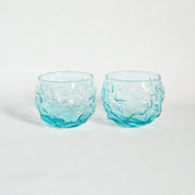 Duo de verres boules texturés vintage Anchor Hocking