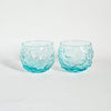 Duo de verres boules texturés vintage Anchor Hocking