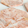 Lot de 4 sous-verres en marbre roses vintages