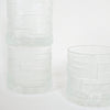 Set of 3 vintage textured whisky glasses