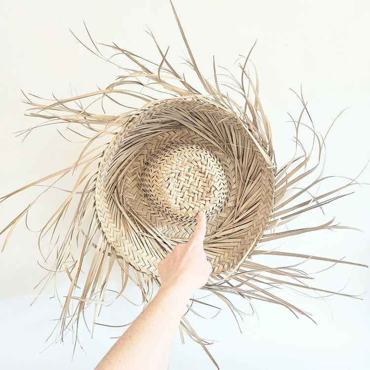 Déco mural Chapeau en fibre naturelle seconde main