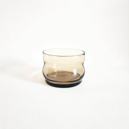 Bol verre fumé vintage wavy