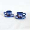 Duo de tasses espresso et soucoupes vintages
