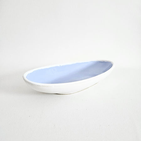 Vintage oval ceramic bowl