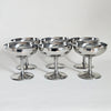 Lot de 2 coupes à dessert vintages chrome stainless steel