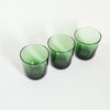 Trio de verres vintages verts