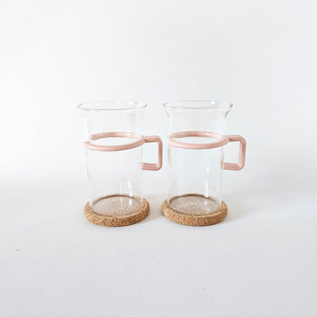 Lot de 2 tasses hautes vintage Bodum roses