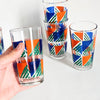 Lot de 5 verres à jus vintage 1970s