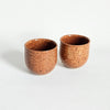 Lot de 2 gobelets boules vintages en céramique