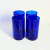 Lot de 4 verres vintages high ball bleu
