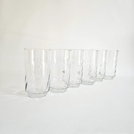 Lot de 6 verres clairs high ball Libbey swirl
