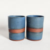 Lot de 2 gobelets vintages en céramique artisanale