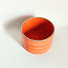 Cache-pot vintage en céramique rayée