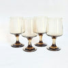 Duo de verres à pied fumés vintages GM
