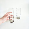 High ball swirl smoked glasses duo