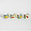 Lot de 4 tasses à espresso vintages Fruits