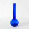 Soliflore boule en verre bleu vintage