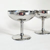 Lot de 2 coupes à dessert vintages chrome stainless steel