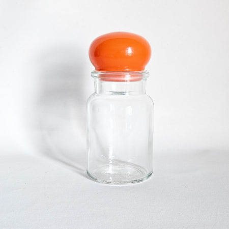 Contenant en verre vintage Boule orange