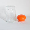 Contenant en verre vintage Boule orange