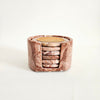 Lot de 6 sous-verres vintage en marbre rose