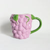 Tasse-mug en céramique texturée vintage Raisin