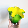Vase en verre vintage wavy