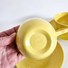 Lot de tasses et soucoupes vintage en mélamine Tropicale [couleurs variées]