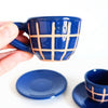 Duo de tasses espresso et soucoupes vintages