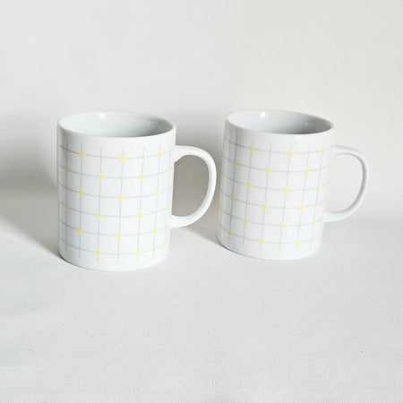 Tasse en céramique vintage à motif géométrique
