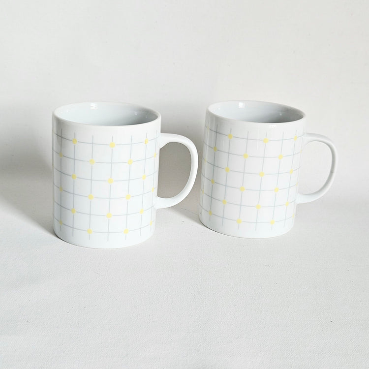 Tasse en céramique vintage à motif géométrique