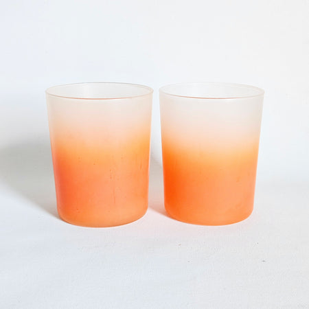 Lot de 2 verres ombrés vintages