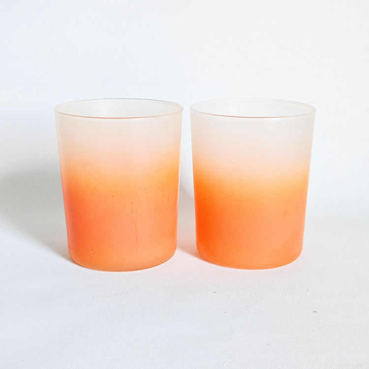 Lot de 2 verres ombrés vintages