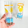 Lot de 2 verres vintages high ball Tropical Beach, Tom Collins