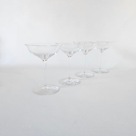 Lot de 4 coupes à bulles/cocktail en cristal, Waterford