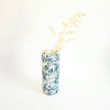 Vase cylindre vintage en céramique mouchetée