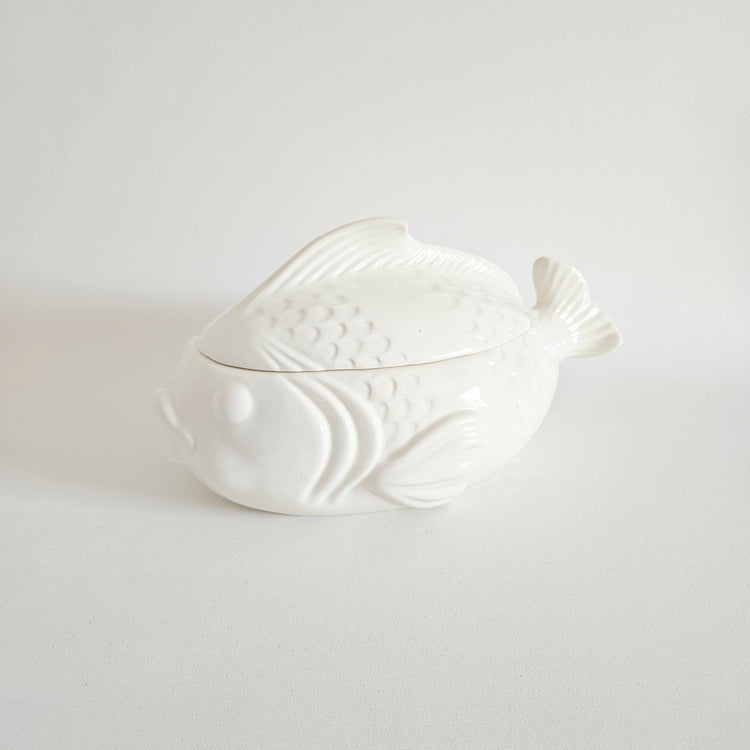 Soupière Poisson vintage en céramique