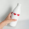Bouteille en céramique vintage Coeurs