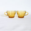 Duo de tasses vintages en verre Bormioli