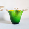 Vase en verre vintage wavy