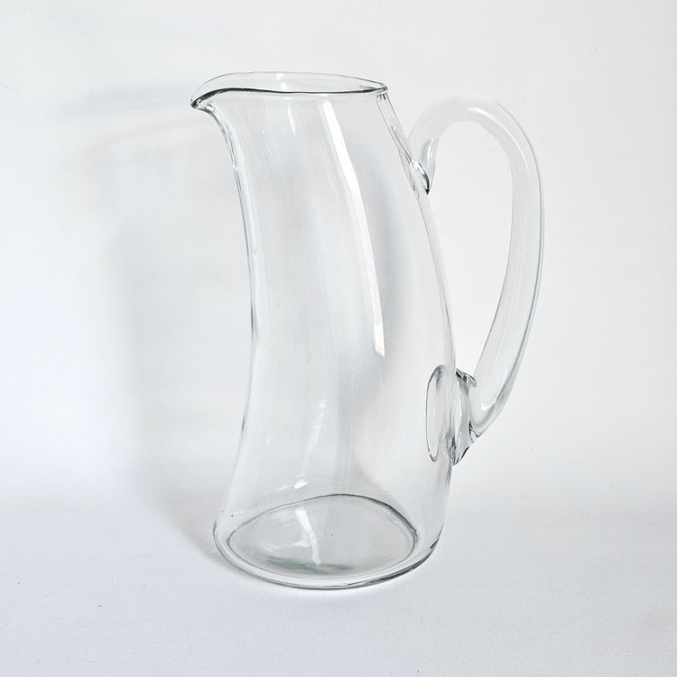 Vintage wavy glass pitcher